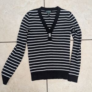 Ralph Lauren Black and White Knit Sweater